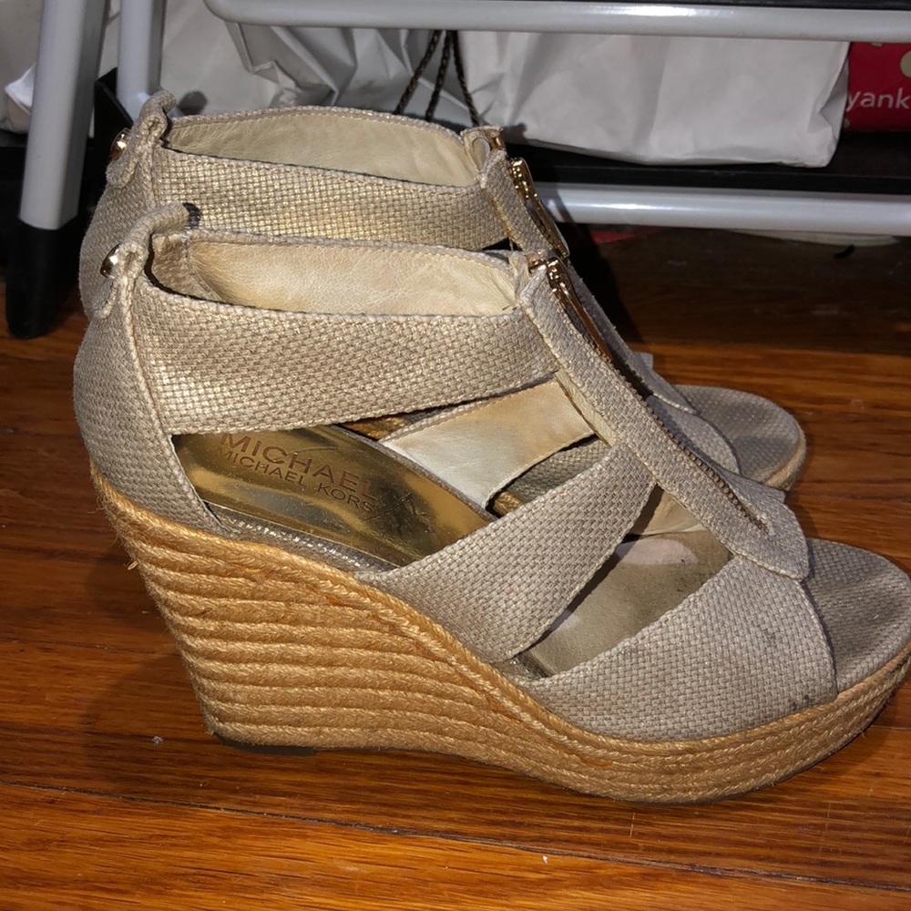 Michael Kors wedge espadrille sandals